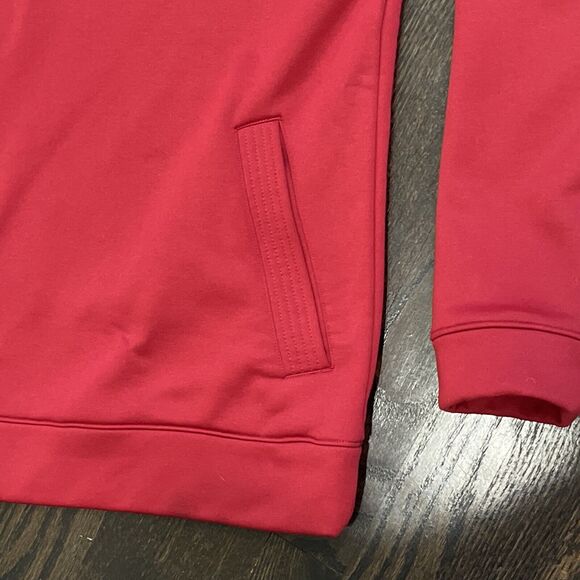 Under Armour Pullover Sweatshirt Mens XL Red Burgundy Loose Fit 1/2 Zip Fleece - Picture 3 of 11